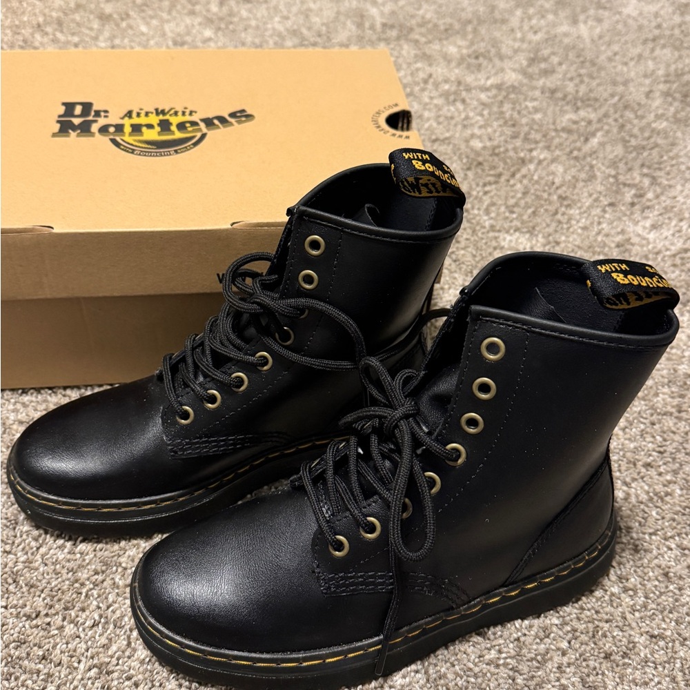 Dr. Martens Black Leather Ankle Boots